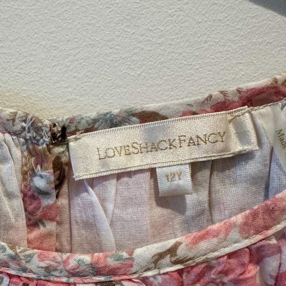 LoveShackFancy Girls Flutter-Sleeve Shift dress size 12 - Picture 5 of 7